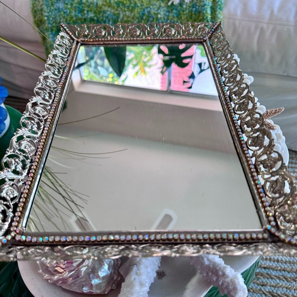 Vintage Gold Mirrored Large Vanity Tray - Picture 3 of 7